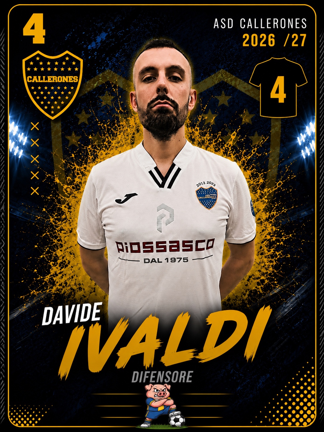 Davide Ivaldi, difensore dei Callerones, numero 4