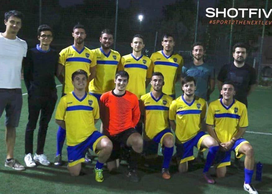 Formazione storica dei Callerones in maglia gialloblù